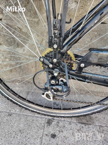28 цола електрически алуминиев велосипед с 7 скорости усилени капли амортисьори предни като нов , снимка 11 - Велосипеди - 53864928