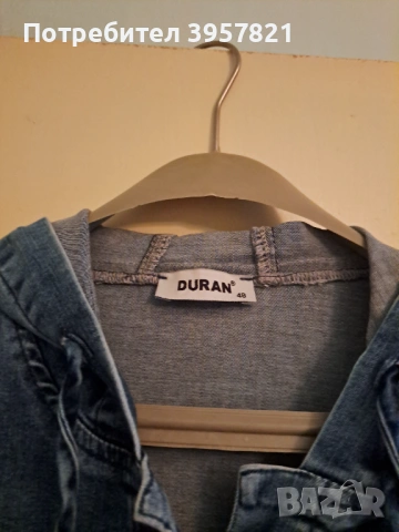 Дамско дълго дънково яке , снимка 3 - Якета - 53586720