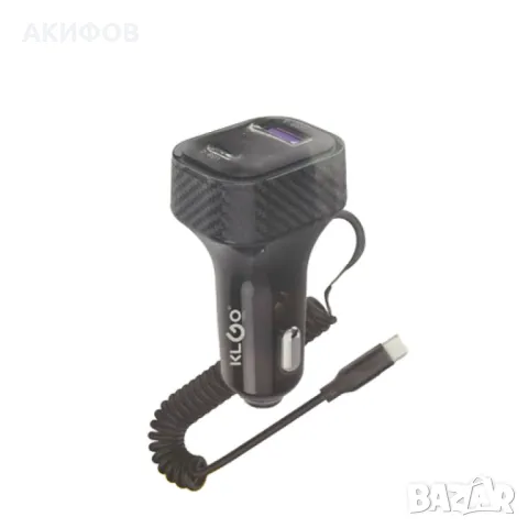 Автомобилно бързо зарядно KLGO PD45W+USB-A, снимка 3 - Зарядни за кола - 49321636