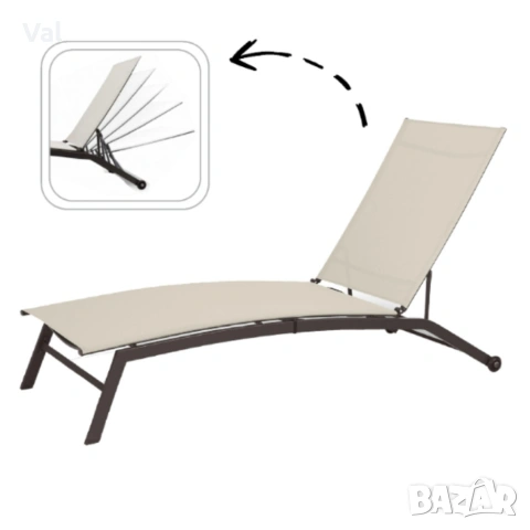Шезлонг с регулируема облегалка - стил и гарантиран комфорт, снимка 8 - Градински мебели, декорация  - 53842975