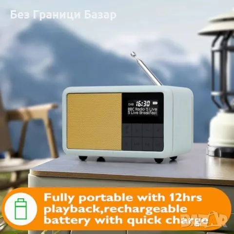 Ново малко DAB+ радио с Bluetooth и аларма – водоустойчиво, компактно, снимка 2 - Други - 50294639