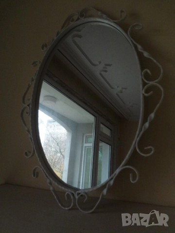 Винтидж огледало с метална рамка, снимка 3 - Огледала - 52577445