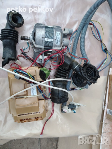 Електро мотор с Водна помпа, ел.инсталация с платка и ремък, снимка 5 - Перални - 52913935