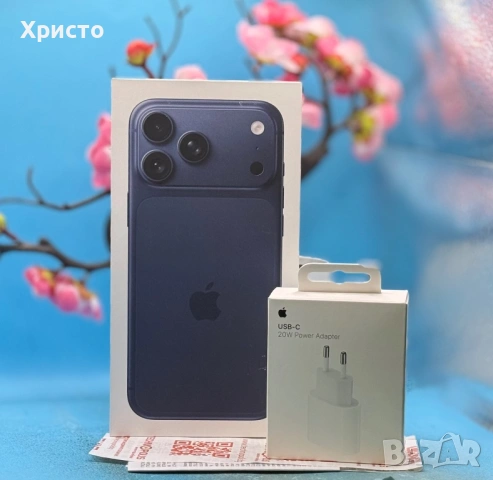 НОВ!!! APPLE iPhone 17 Pro Max, 256GB, 5G, Deep Blue + подарък оригинален адаптер Apple , снимка 3 - Apple iPhone - 53621341