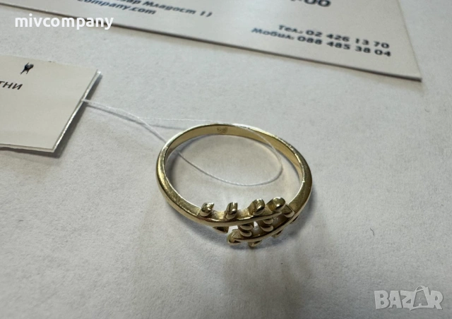 Златен пръстен 1.52гр., снимка 5 - Пръстени - 54278610