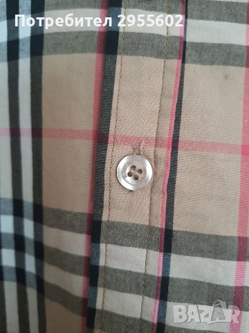 Burberry риза с къс ръкав М, снимка 4 - Ризи - 53756243