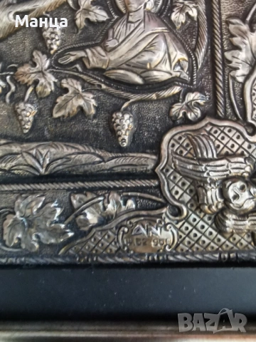 Сребърна гръцка икона, снимка 4 - Икони - 53747553