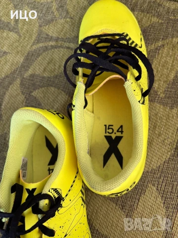 ДЕТСКИ ФУТБОЛНИ ОБУВКИ ADIDAS X 15.4 IN, СЛЪНЧЕВО ЖЪЛТО/ЧЕРНО, снимка 11 - Спортни обувки - 50539244