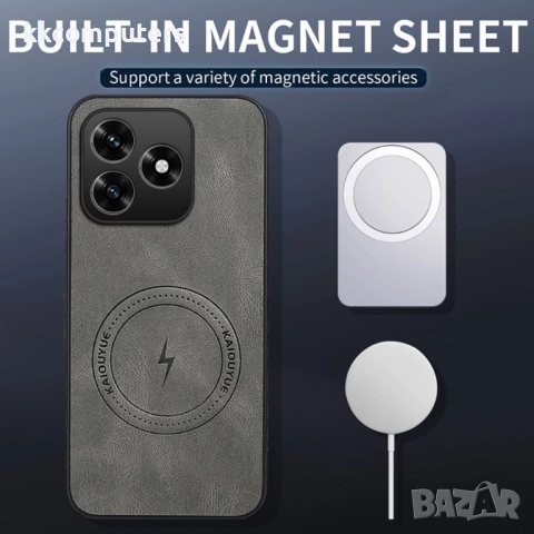 WANLONFENG Магнитен Калъф за Honor X5c Plus 4G/ Honor X5c 4G - MagSafe, Вкл. Протектор, 4 Цвята, снимка 5 - Калъфи, кейсове - 52628728