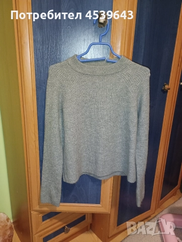 Дамски пуловер в светлозелено цвят размер S, снимка 2 - Блузи с дълъг ръкав и пуловери - 52860310