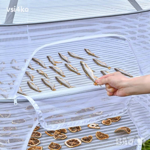 Сгъваема висяща сушилня с 3 нива за гъби, плодове и др., снимка 2 - Други стоки за дома - 51081027