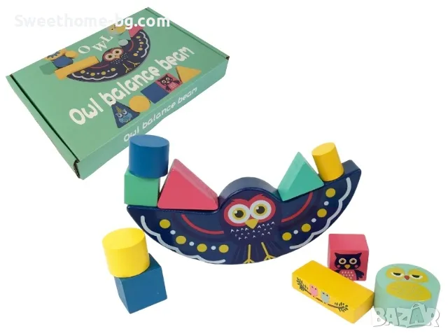 дървена игра сортер за баланс