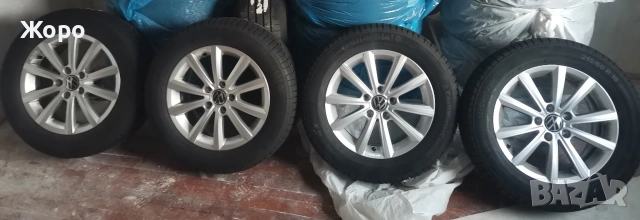 Джанти със зимни гуми в отлично състояние за Фолксваген / VW 16"с гуми Continental