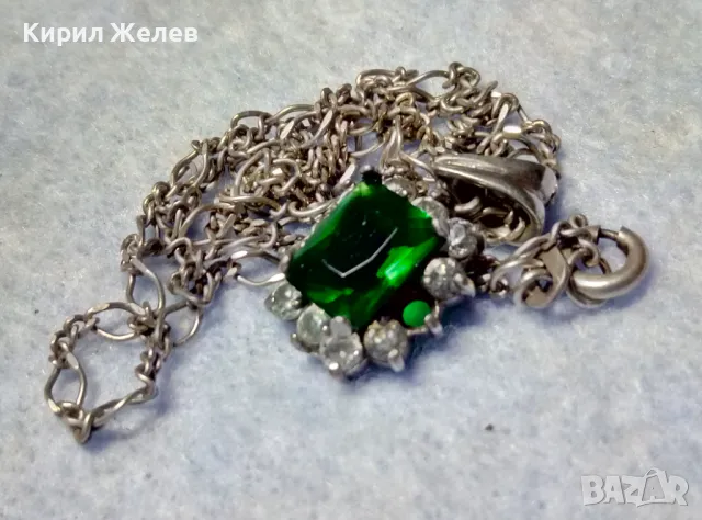 СКЪПОЦЕННО СРЕБЪРНО КОЛИЕ с ПЕНДАНТ СРЕБРО 925 с ГОЛЯМ ЮВЕЛИРНО ФАСЕТИРАН ПЕРИДОТ и ЦИРКОНИ 47569, снимка 13 - Колиета, медальони, синджири - 50072703