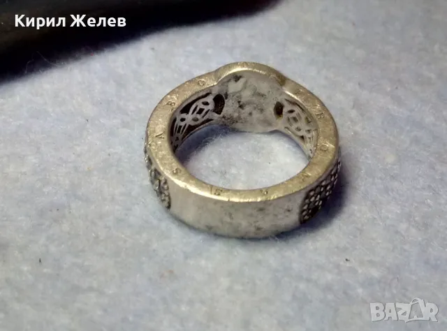 THOMAS SABO БУТИКОВ СРЕБЪРЕН ПРЪСТЕН СРЕБРО 925 с КАМЪНИ ОЛИВИН / ПЕРИДОТ и ГНЕЗДО За ПЕРЛА 50197, снимка 8 - Пръстени - 49886674