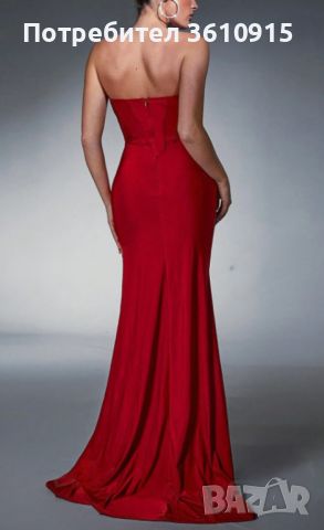 Червена официална рокля, снимка 4 - Рокли - 45845223