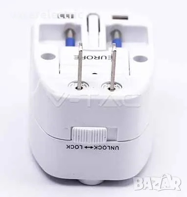 Универсален адаптор за контакт с 2 USB -Travel adapter-USA, UK, EU, China, снимка 4 - Друга електроника - 46974180