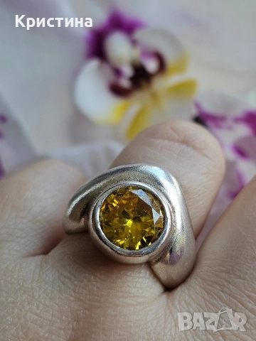 Масивен сребърен пръстен, снимка 3 - Пръстени - 54234887