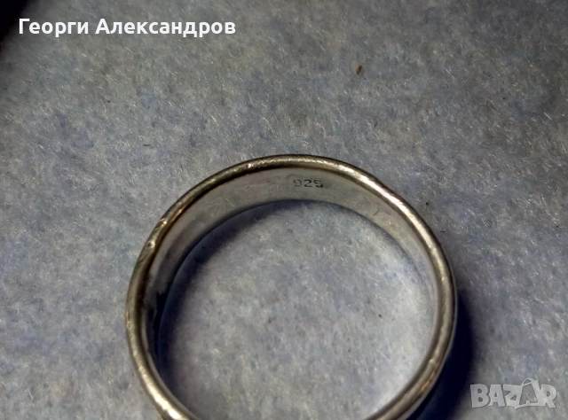 Стилен Винтидж АРТ Модел СРЕБЪРЕН ПРЪСТЕН Тип ХАЛКА Лакирано СРЕБРО 925, снимка 5 - Пръстени - 52776056