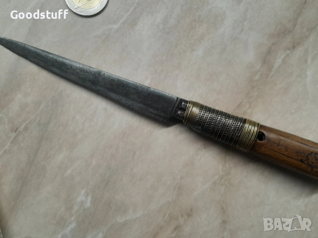 Стар кован нож,османски, ходми,каруд,кама,кулак, , снимка 8 - Антикварни и старинни предмети - 53427673