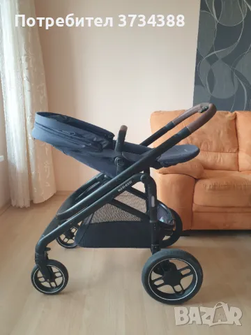 Бебешка количка Maxi Cosi Plaza + 2 в 1 Essential Graphite, снимка 4 - Детски колички - 50413159