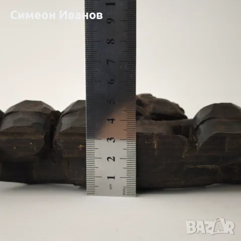 Стара африканска абаносова статуетка на барабанист #5885, снимка 15 - Антикварни и старинни предмети - 50244150