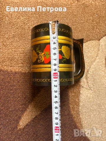 Дървена чаша/ваза Хохлома