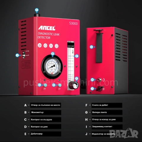 Пушек машина с вграден компресор. За тест на EVAP, турбо система и др., снимка 9 - Други машини и части - 52183788