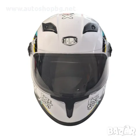 Детска Каска - Бял Гланц