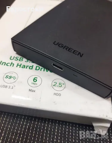 UGREEN външен HDD/SSD корпус, 2,5-инчов, USB C 3.1, 6Gbps, корпус за твърд диск, снимка 7 - Външни хард дискове - 48524174