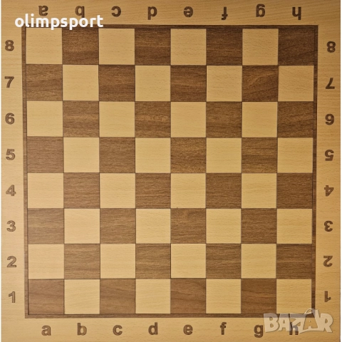 Шах дъска Махагон Бук 55мм с нотация Ръчно изработена дъска за шах.                      -