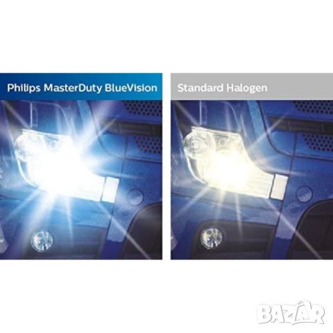 PHILIPS H3 Master Duty Blue Vision халогенни крушки, снимка 3 - Аксесоари и консумативи - 45770472