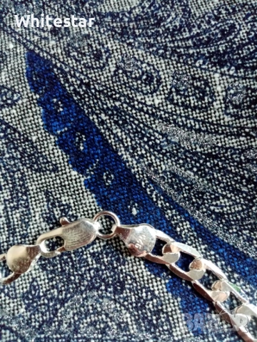 Посребрен ланец, снимка 3 - Колиета, медальони, синджири - 53622028