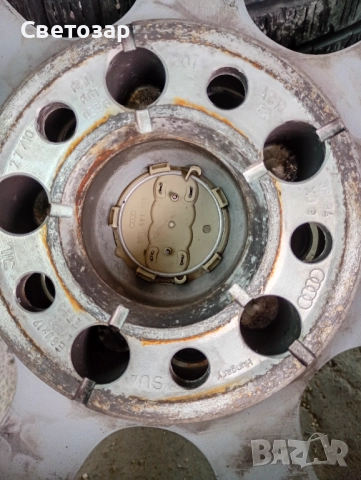 Оригинални джанти Ауди 17 цола 5/112 ЕТ 39 J8/  66.5, снимка 8 - Гуми и джанти - 52375112