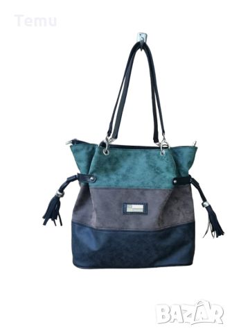 Дамска луксозна чанта тип торба в пастелни цветове 30х34см, снимка 3 - Чанти - 46410654