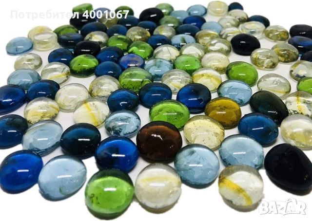 пъстроцветни стъклени перли, снимка 1 - Други стоки за дома - 45834862
