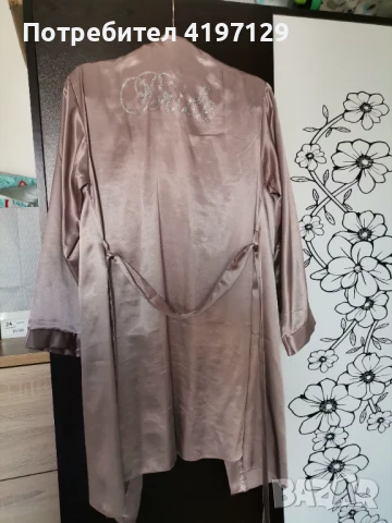 Сатенен халат за булка, снимка 6 - Нощници - 51247125