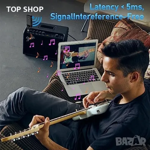 Нов Безжичен китарен предавател и приемник за електрическа китара, снимка 6 - Приказки за слушане - 49657398