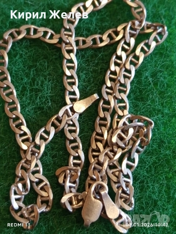 Сребърен ланец плетка тип МАРИНЕР с закопчалка тип Омар майсторска ръчна изработка 36153, снимка 8 - Колиета, медальони, синджири - 52961302