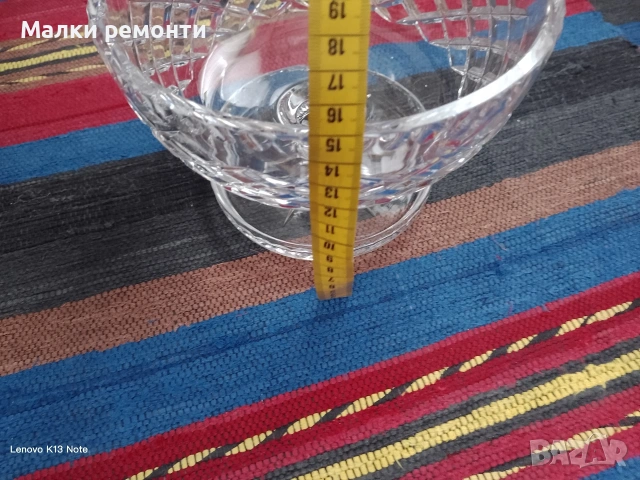 Кристална фруктиера, снимка 4 - Декорация за дома - 54280409