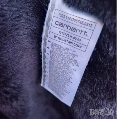Дамско водоотблъскващо яке Carhartt W'S Mountain Coat Asphalt с дебела подплата = размер S, снимка 7 - Якета - 51913077