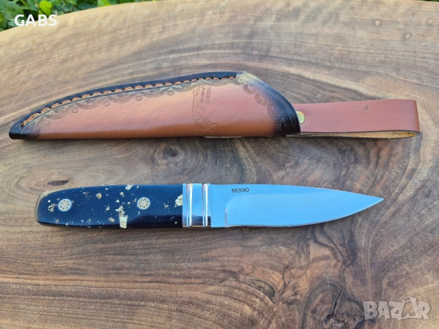 Малък ловен нож R.W.LOVELESS Marble с кожена кания,LN421, снимка 4 - Ножове - 51579812