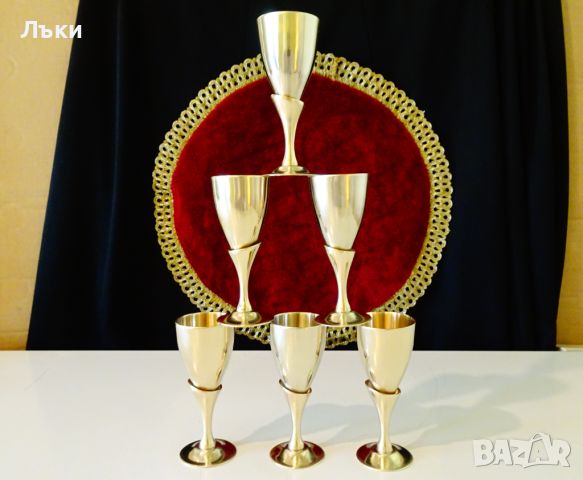 Английски бронзови чаши на столче,лале. , снимка 3 - Антикварни и старинни предмети - 45494498