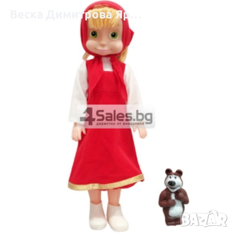 Голяма музикална детска кукла Маша от Маша и Мечокът, снимка 15 - Кукли - 52900620