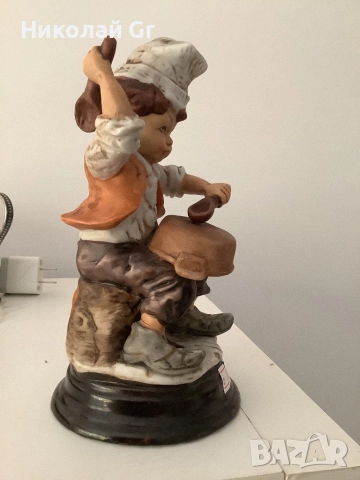 Фигурка  от порцелан.  Височина 19 см стил Каподемонте отличен състояние, снимка 4 - Фигурки - 51531866