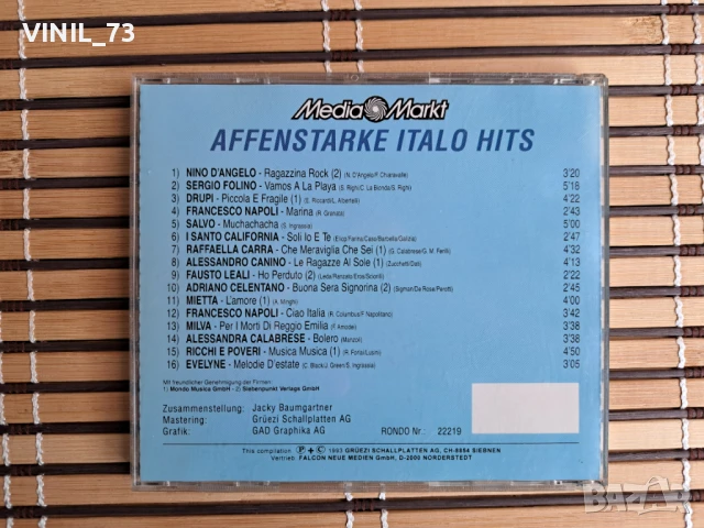 Media's Affenstarke Italo Hits, снимка 3 - CD дискове - 50957628