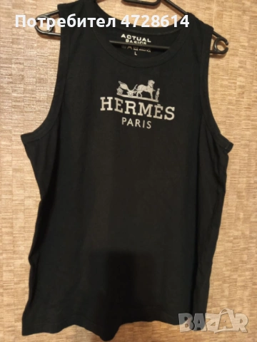 HERMES мъжки потник , снимка 2 - Тениски - 53421009