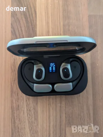 Daw J13 3D Sound Безжични слушалки, Bluetooth V5.3, OWS технология с калъф за зареждане, сребристи, снимка 2 - Безжични слушалки - 49623525