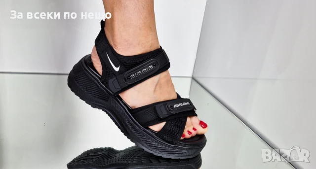 Nike Дамски Черни Сандали Найк от 36 до 41 номер Код P812, снимка 5 - Сандали - 50829310