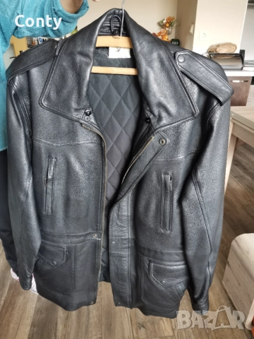Мъжка кожена шуба, снимка 2 - Палта - 52541547